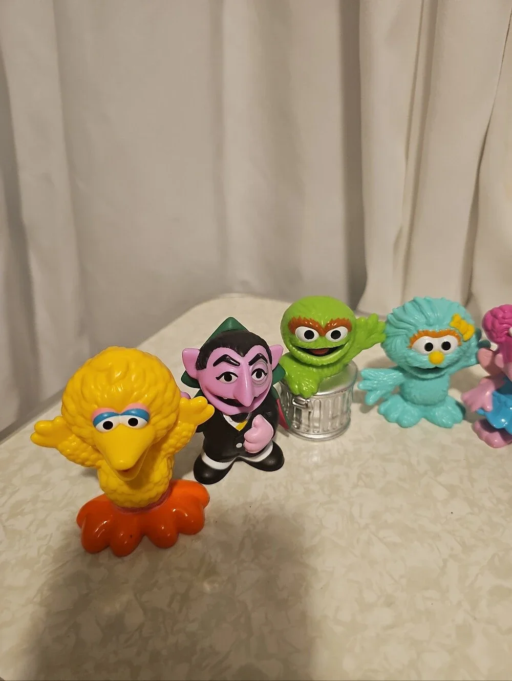 10- Sesame Street Collectible Character Toy Set Cake Toppers  - Multicolor